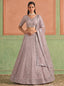 Purple Organza Embroidered Foil Mirror Work Lehenga Choli Clothsvilla