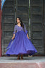Purple Premium Faux Blooming Sequins & Multithread Beads Embroidered Gown with Designer Dupatta ClothsVilla