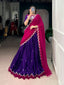 Purple Sequins Lehenga Set with Dupatta Clothsvilla