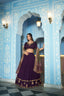 Purple Silk Embroidered Lehenga Set ClothsVilla