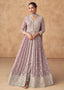Purple Silk Ethnic Suit Set ClothsVilla