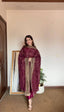 Rani Pink Elegant Monsoon Silk Embroidered Suit Set ClothsVilla