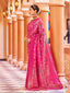Rani Pink Elegant Silk Patola Printed Saree with Unstitched Blouse Piece ClothsVilla