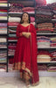 Red Designer Festivals & Party Wear Fancy Anarkali Gown, Dupatta & Plazzo Set – Elegant Embroidered Ensemble Clothsvilla