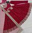 Red Elegant Heavy Chinon Silk Embroidered Gown Set with Tassel Sleeves, Bottom & Butterfly Net Dupatta ClothsVilla