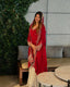 Red Premium Designer Party Wear Heavy Chinon Silk Top, Palazzo & Dupatta Set