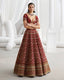 Red Thai Silk Bridal Lehenga ClothsVilla