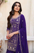 Load image into Gallery viewer, Royal Blue Embroidered Georgette Kurta Set ClothsVilla