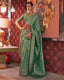 Sea Green Graceful Kanjivaram Silk Blend Saree – Woven Design ClothsVilla