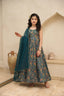 Silk Digital Print Anarkali Gown with Organza Dupatta for Girls Clothsvilla