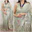Sky Blue Elegant Zari Kota Tissue Saree with Embroidery Beads Work & Zari Weaving Border, Matching Unstitched Blouse – Festive & Traditional Wear ClothsVilla