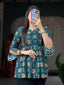 Stylish Teal Printed Cotton Tunic ClothsVilla