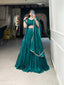 Teal Color Printed Georgette Lehenga Choli - Celebrate Style & Comfort ClothsVilla