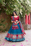 Teal Patola Print Tussar Silk Lehenga Set with Gotta Patti Dupatta ClothsVilla