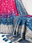 Pure Viscose Firozi Bandhej Print Saree With Blouse - Complete Your Traditional Look ClothsVilla