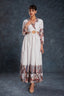 White Chic Printed Linen Maxi Dress – Ready to Wear ClothsVilla
