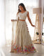 White Fox Georgette Sequin Embellished Lehenga Set – Dual Sequin Sparkle ClothsVilla