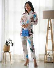 Load image into Gallery viewer, White Multi-Coloured Floral Co-Ord Set