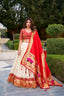 White Paithani Zari Lehenga Set with Dupatta ClothsVilla