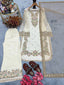 White Premium Jimmy Choo Embroidered Palazzo Set with Dupatta ClothsVilla