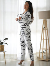 Load image into Gallery viewer, White With Black Floral Co-Ord Set