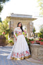 White Wonder Georgette Lehenga Set with Embroidered Elegance