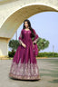 Wine Chinon Embroidered Gown ClothsVilla