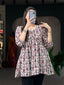 Women's White Printed Cotton Tunic ClothsVilla