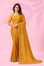 Yellow Art Silk Saree with Sequins Work ClothsVilla