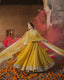 Yellow Elegant Heavy Chinon Silk Embroidered Gown Set with Tassel Sleeves, Bottom & Butterfly Net Dupatta ClothsVilla