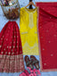 Yellow Elegant Pur Chinon Silk Embroidered Palazzo Set with Dupatta – Fully Stitched ClothsVilla