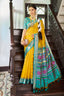 Yellow Elegant Slub Lilan Saree – Luxurious Semi Tussar Silk ClothsVilla