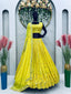 Yellow Fox Georgette Embroidered Lehenga Set with 9mm Sequins Semi-Stitched Elegance for Festive Glamour Clothsvilla