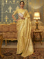 Yellow Graceful Banarasi Silk Blend Saree with Unstitched Blouse Piece ClothsVilla