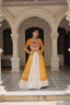 Yellow Navratri Special Bandhani Kurti with Kora Cotton Frill Lehenga Set – Full Stitched ClothsVilla