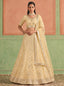 Yellow Organza Embroidered Foil Mirror Work Lehenga Choli Clothsvilla