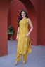 Yellow Printed Cotton Kurti Pant Set ClothsVilla