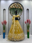 Yellow Radiant Soft Net Semi-Stitched Lehenga Set with Sequence Embroidery & Fancy Latkans ClothsVilla