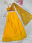 Yellow Ri8 Fashion - Exclusive Western Skirt & Blouse Set with Attached Dupatta Modern Elegance Clothsvilla