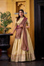 Yellow Royal Dupion Silk Zari Weaving Lehenga Choli with Zari Shimmer Dupatta – Stitched Traditional Ensemble ClothsVilla