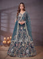 Blue Soft Net Lehenga Choli with Thread & Sequin Embroidery ClothsVilla