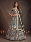 Green Soft Net Lehenga Choli with Thread & Sequin Embroidery ClothsVilla