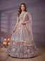 Lavender Soft Net Lehenga Choli with Thread & Sequin Embroidery ClothsVilla