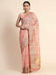 Gold Tissue Embroidered Panel Work Saree Pastel Pink Clothsvilla
