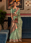 Fern Green Zari Woven Tissue Silk Saree Clothsvilla