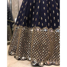 Load image into Gallery viewer, Navy Blue Color Lehenga Choli with Foil Mirror and Embroidery Zari work ClothsVilla