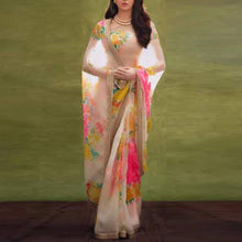 Load image into Gallery viewer, Organa Silk Saree in Digital Print with Embroidery Sequence Work Lace ClothsVilla