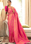 Hot Pink Zari Woven Kanjivaram Silk Saree with Tassels on Pallu Clothsvilla