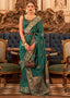 Castleton Green Woven Tussar Silk Saree with Sequins Work Clothsvilla