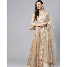 Load image into Gallery viewer, Beige color Net Lehenga with Heavy Embroidery, Zari and Thread work ClothsVilla